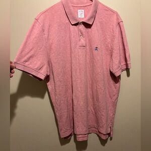 Classic Brooks Brothers pink cotton polo Large embroidered logo Men’s Sz Lg